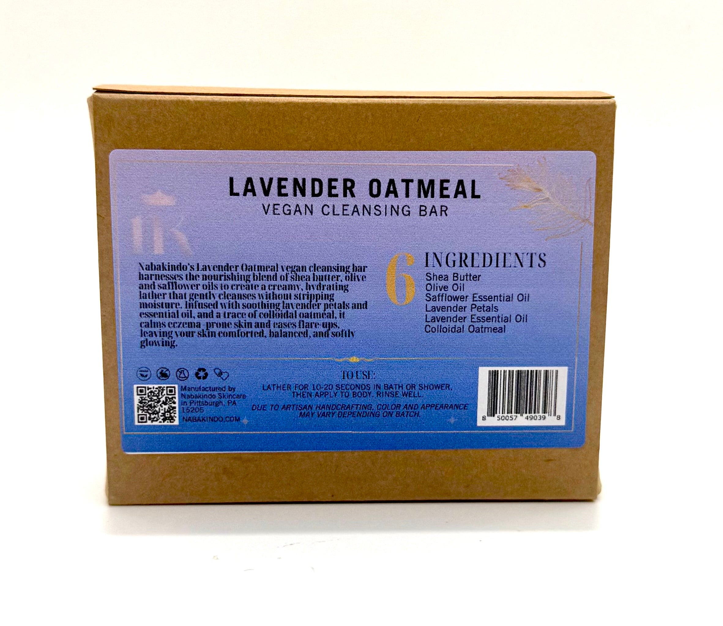 LAVENDER OATMEAL CLEANSING BAR